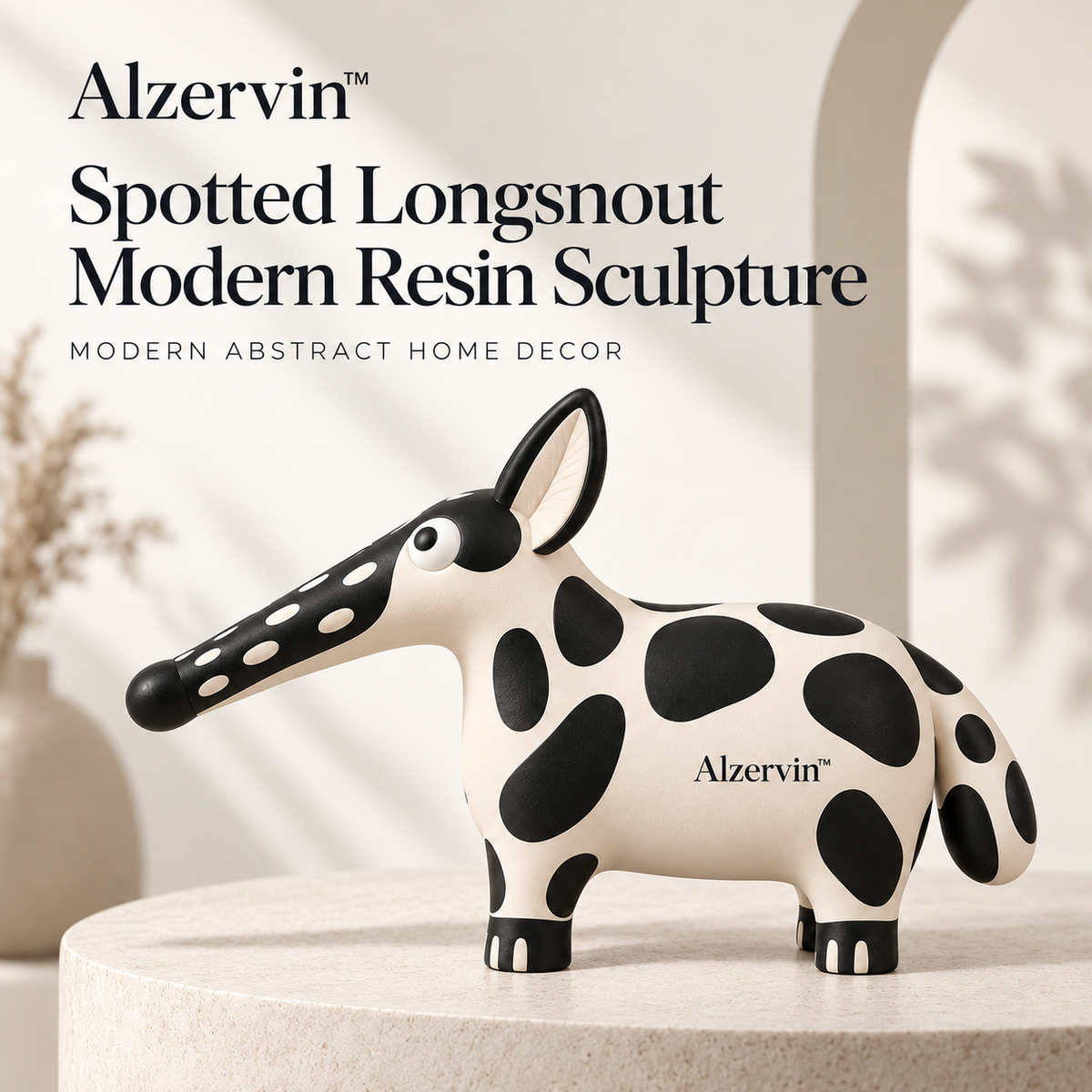 Alzervin™ Spotted Longsnout Modern Resin Sculpture