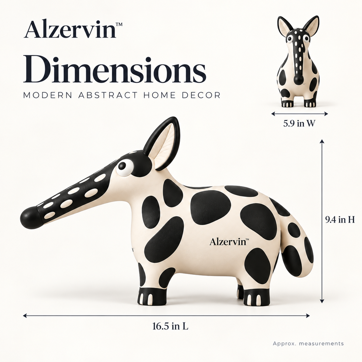 Alzervin™ Spotted Longsnout Modern Resin Sculpture