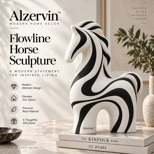 Alzervin™ Flowline Horse Sculpture