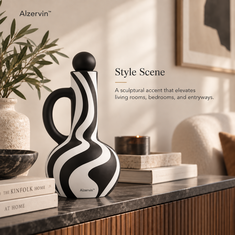 Alzervin™ Orb Top Abstract Vessel Sculpture