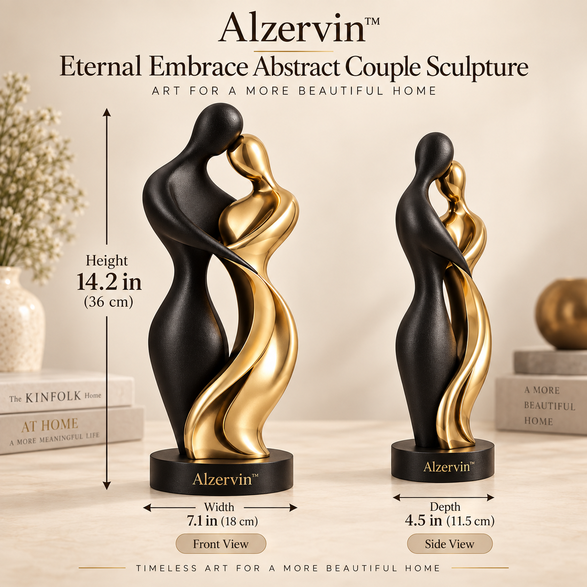 Alzervin™ Eternal Embrace Abstract Couple Sculpture