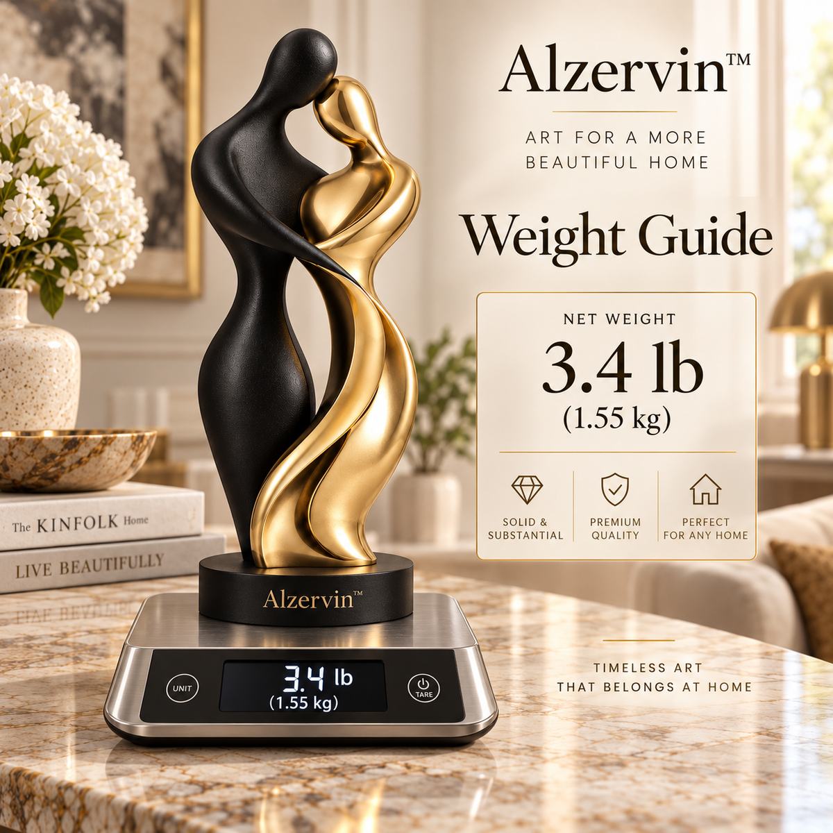 Alzervin™ Eternal Embrace Abstract Couple Sculpture