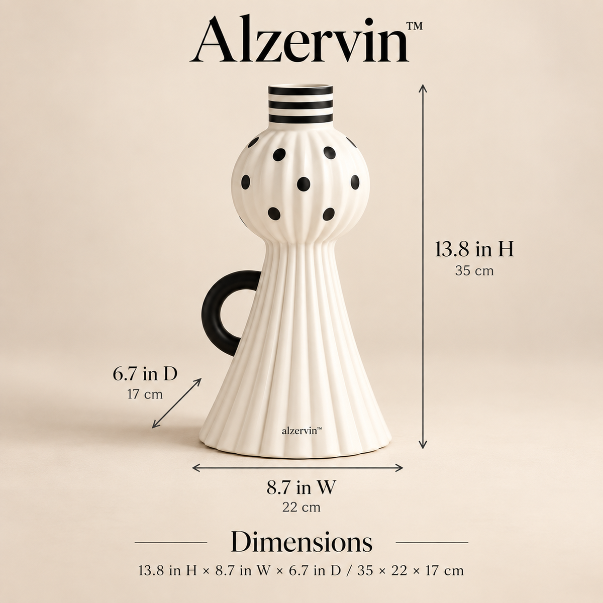 Alzervin™ Halo Dot Sculptural Vase