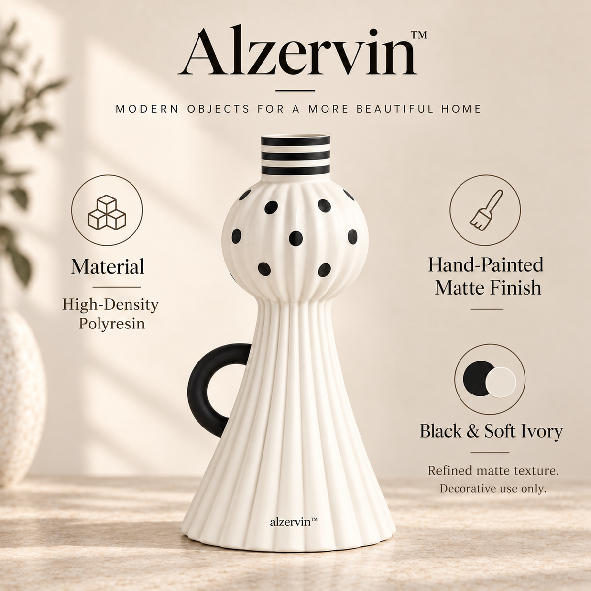 Alzervin™ Halo Dot Sculptural Vase